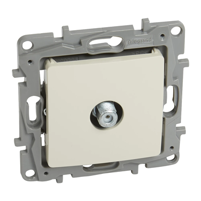 Cream TV socket