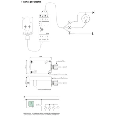 Crepuscolare automatico con sonda ermetica esterna AZ-B PLUS