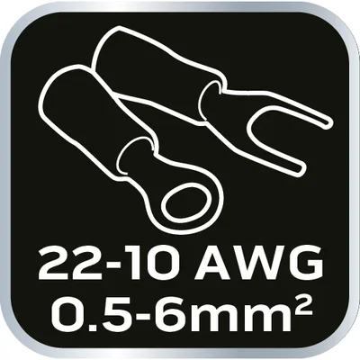 Crimping pliers for cable end sleeves 6 - 16 mm2