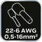 Crimping pliers for wire end sleeves 0.5 - 16 mm2 (22-6 AWG)