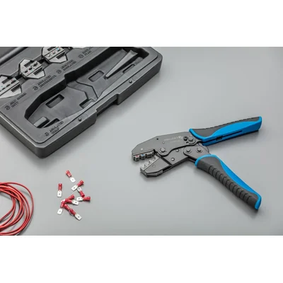 Crimping pliers with interchangeable jaws, 6 pcs.