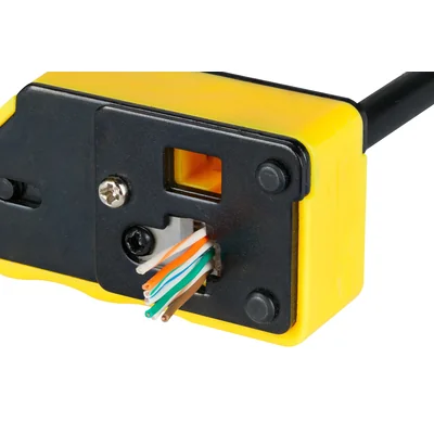 Crimping tool for EZ and BW RJ45 pass-through plugs