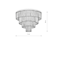 CRISTAL L Lampada da soffitto 71cm 12x60W IP20 nero