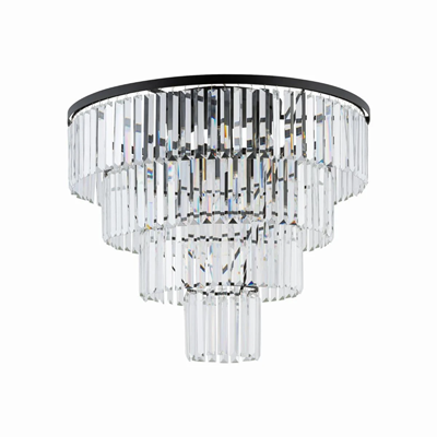 CRISTAL L Lampada da soffitto 71cm 12x60W IP20 nero