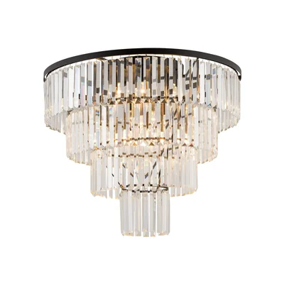 CRISTAL L Plafon 71cm 12x60W IP20 czarny