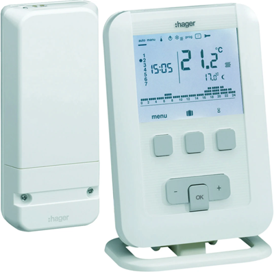 Cronotermostato radio con ricevitore 8A 230 V