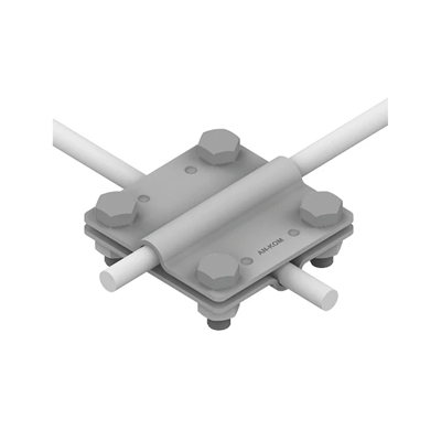 Cross connector 2 plates 4xM8x40 width of the tape 40mm, hot-dip galvanized