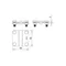 Cross connector /large/ B=40 mm (2 plates-4xM8) hot-dip galvanized