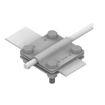 Cross connector /large/ B=40 mm (3 plates-4xM8) hot-dip galvanized