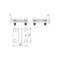Cross connector /large/ B=40 mm (3 plates-4xM8) hot-dip galvanized