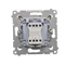 Cross connector (module) 10A 250V quick connectors gold (metallic)