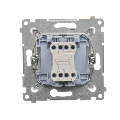 Cross connector (module) 10A 250V quick connectors silver (metallic)