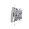 Cross connector (module) 10A 250V quick connectors silver (metallic)