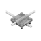 Cross connector /small/ B=30 mm (2 plates-4xM6) hot-dip galvanized