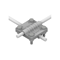 Cross connector /small/ B=30 mm (3 plates-4xM6) hot-dip galvanized