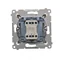 Cross connector with LED backlight (module) 10A 250V gold (metallic) quick connectors
