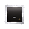Cross connector with LED backlight (module) 10A 250V quick connectors anthracite (metallic)