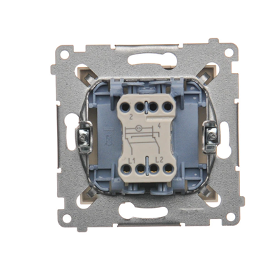 Cross connector with LED backlight (module) 10A 250V quick connectors cream