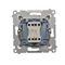 Cross connector with LED backlight (module) 10A 250V quick connectors cream