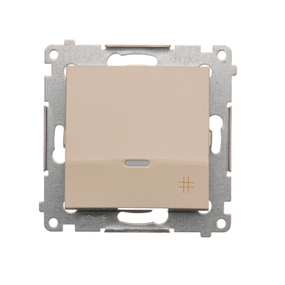Cross connector with LED backlight (module) 10A 250V quick connectors cream