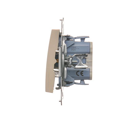 Cross connector with LED backlight (module) 10A 250V quick connectors cream
