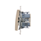 Cross connector with LED backlight (module) 10A 250V quick connectors cream