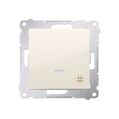 Cross connector with LED backlight (module) 10A 250V quick connectors cream