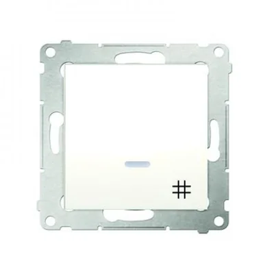 Cross connector with LED backlight (module) 10A 250V quick connectors cream