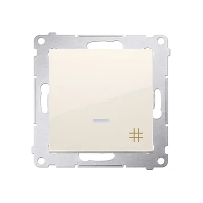Cross connector with LED backlight (module) 10A 250V quick connectors cream