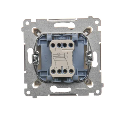 Cross connector with LED backlight (module) 10A 250V quick connectors cream