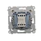 Cross connector with LED backlight (module) 10A 250V quick connectors cream