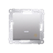 Cross connector with LED backlight (module) 10A 250V quick connectors silver (metallic)