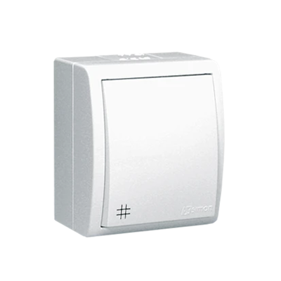 Cross switch with backlight, 230V, white