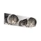 CRYSTAL Aplique doble 37 cm, cromo