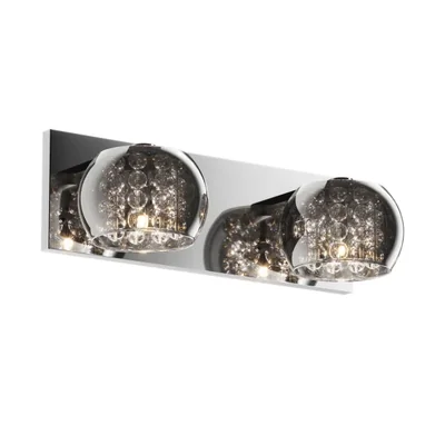 CRYSTAL Double wall lamp 37 cm chrome