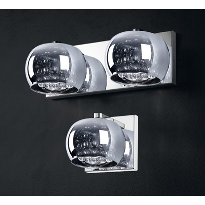 CRYSTAL Double wall lamp 37 cm chrome