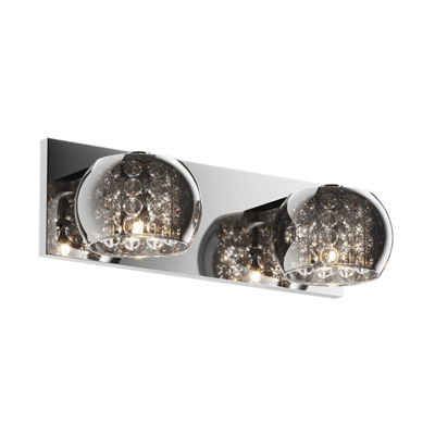 CRYSTAL Double wall lamp 37 cm chrome