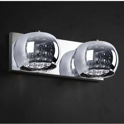 CRYSTAL Double wall lamp 37 cm chrome