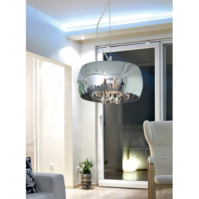 CRYSTAL Einzelne Pendelleuchte 28 cm Chrom