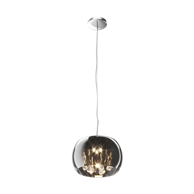 CRYSTAL Einzelne Pendelleuchte 28 cm Chrom