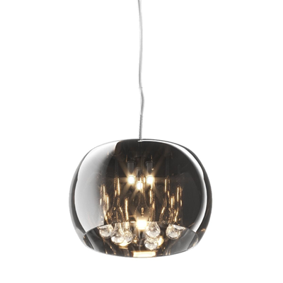 CRYSTAL Einzelne Pendelleuchte 28 cm Chrom