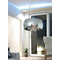 CRYSTAL Single pendant lamp 28 cm chrome