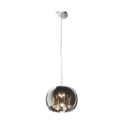 CRYSTAL Single pendant lamp 28 cm chrome