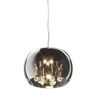 CRYSTAL Single pendant lamp 28 cm chrome