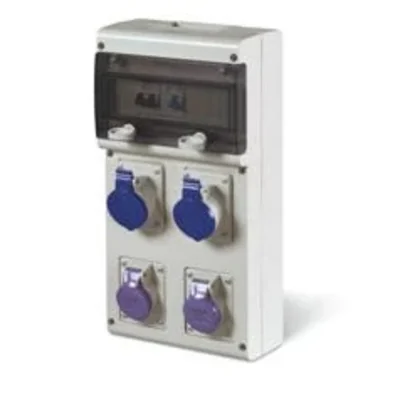 Cuadro de distribución 2x32A/5p, 2x230V 11DIN