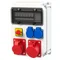 Cuadro de distribución de plástico serie ECOLINE final 230/400 V 32 A IP54 320x222x114 mm