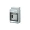 Cuadro de distribución de superficie KV 8106, IP 65, 1x6 módulos, sin terminales.