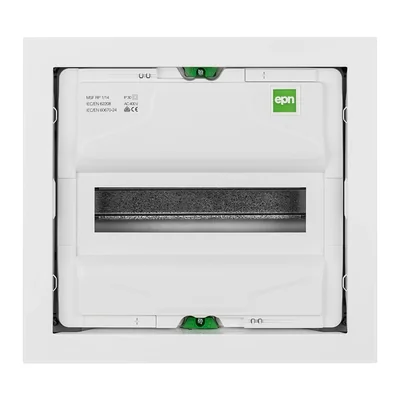 Cuadro de distribución de superficie MSF 1x12 PE+N con puerta metálica IP 30 - blanco