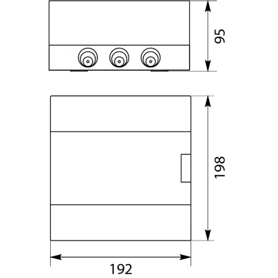 Cuadro de distribución de superficie SRn-6 (N+PE)