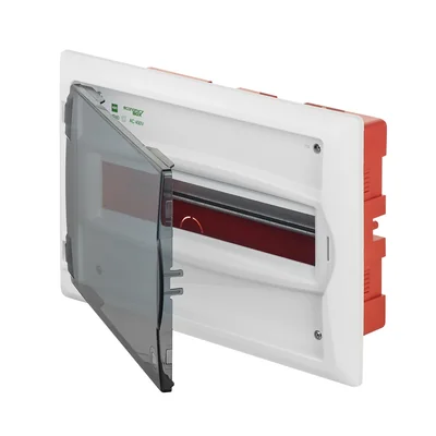 Cuadro de distribución ECONOMIC BOX 1x12 PE+N empotrable IP 40 - color humo
